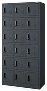 KAROL többrekeszes szociális szekrény, 900 x 1850 x 400 mm, antracitszürke