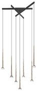 Zuma Line P0603-07C-SDB1 - BOSTON kábeles LED csillár 7xLED/6W/230V fekete/arany