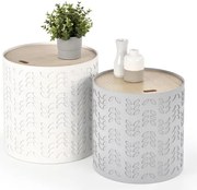 ALBA fehér/szürke dohányzóasztal