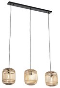 Rusztikus rattan lámpa 3 lámpával - Manila