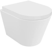 Mexen Rico perem nélküli WC-csésze lassan záródó deszkával kemény, duroplast, fényes fehér - 30720200