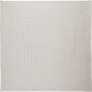 vidaXL Területszőnyegek Négyzet PALMERAS Krém 120 x 120 cm Poliészter