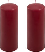 Gyertya készlet 20 cm Ø 7,5 cm  2 db bordó