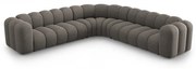 Sötétszürke zsenília moduláris sarokkanapé Lupine – Micadoni