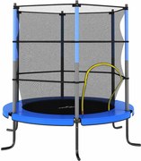 vidaXL kerek kék trambulin védőhálóval 140 x 160 cm