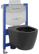 Mexen Fenix XS-U, rejtett modul és függő WC Carmen, fekete matt, 6853388XX85