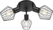 Rabalux beltéri karos spotlámpa e27 3x40w fekete belano