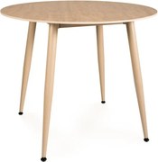 Kerek étkezőasztal NELVO 90 cm, travertin/kasmír