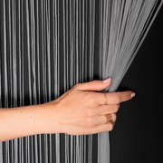 Spagetti jacquard kész 100x250 szürke Fabio