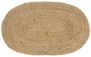 Bombay lábtörlő - Juta kötött, natúr, ovális 50x80 cm