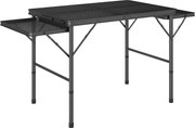 Outsunny Összecsukható Kempingasztal Alumíniumból, 137x62x67 cm, Összecsukható Oldallal és Állítható Magassággal | Aosom
