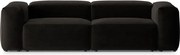 Fekete kanapé 264 cm Bergamo – Cosmopolitan Design