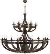 KOBE láncos csillár 18xE14/40W/230V barna