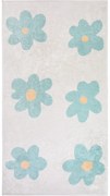 Mentazöld-elefántcsont színű mosható futószőnyeg 80x200 cm Cute Flowers Green – Vitaus