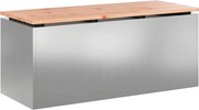 vidaXL Kerti pad Ezüst 100 x 40 x 43 cm Horganyzott acél