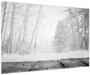 Kép - Fából készült móló télen (90x60 cm)