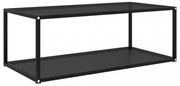 322898 Coffee Table Black 100x50x35 cm Tempered Glass