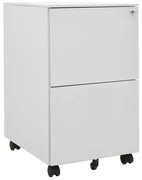 világosszürke acél mobil iratszekrény 39 x 45 x 67 cm