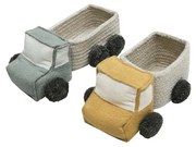 Textil játéktároló kosár szett 2 db-os 24x14x8 cm Truck – Lorena Canals
