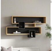 Fali polc KAREN 120x72,2 cm barna/antracit
