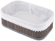 Altom Bambusz tároló kosár csipkével, 25 x 15 x 8cm, S