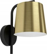 Fali lámpa Krela gold, E27, arany külsővel, 26 x 23 cm