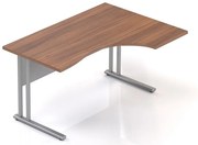 Visio LUX ergonomikus asztal 136 x 100 cm, jobb, dió