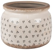 Antikolt kerámia kaspó szíves mintákkal