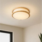 Brilagi - ELARO mennyezeti lámpa 2xE27/40W/230V, átm. 26 cm, fa hatású