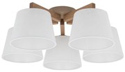 Brilagi - Felületre szerelt mennyezeti csillár LATTE SABIA 5xE27/15W/230V fenyő/fehér