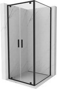 Mexen Exo nyíló zuhanykabin 70 x 70 cm, átlátszó, fekete - 8182-070-070-70-00