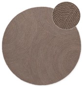 Szürkésbarna kézi szövésű gyapjú kerek szőnyeg ø 120 cm Eleni Taupe – Hanse Home