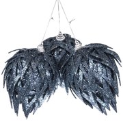 Karácsonyi díszek készlet Sparkle blue, átmérő 8cm, 3 db