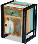 tömör újrahasznosított fa éjjeliszekrény