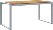vidaXL Kerti Asztal Szürke 160 x 80 x 75 cm Tömör Akácfa