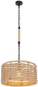 Globo HALIA 15679H1 függeszték kenderkötéllel, 1x60W E27