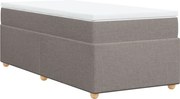 vidaXL tópszínű szövet rugós ágy matraccal 100 x 200 cm