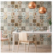 Wall Decal Cement Tiles Bali 30 db-os falmatrica szett, 15 x 15 cm - Ambiance
