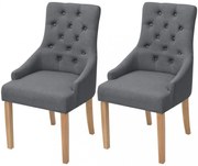 2 db sötétszürke szövet étkezőszék