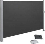 Oldalsó napellenző, kihúzható kültéri napellenző, 180x300 cm (Ma x M), füstszürke