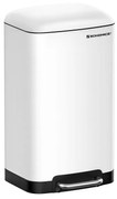 SLOW lassan záródó szemetes, 30l, fehér SongmicsHome