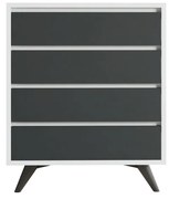 Suvera White and Anthracite komód