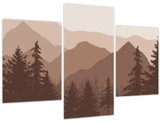 Kép - Barna hegyek N⁰2 (90x60 cm)
