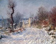 Reprodukció The Road to Giverny, Winter, 1885, Claude Monet