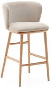 Bézs bárszék (ülésmagasság 65 cm) Ciselia – Kave Home