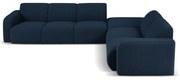 Sötétkék buklé sarokkanapé (jobb oldali) Molino – Micadoni Home