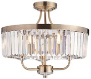 Endon 102506 - Felületre szerelhető csillár CHESTERFIELD 3xE14/6W/230V átm. 45 cm réz