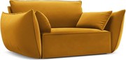 Mustársárga bársony fotel Vanda – Mazzini Sofas