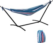 Outsunny Függőágy Állvánnyal 310x117 cm - Kényelmes Kertészeti Függőágy Hordozó Táskával, Magasság Állítható, 120 kg Terhelhetőség, Teraszra | Aosom