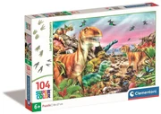 Dinoszaurusz Land 104 db-os puzzle Clementoni